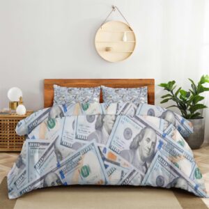 xiaohuozi bedding sheet bed sets - new one hundred dollar bill soft 3-pieces duvet cover set 1 duvet cover with 2 pillow shams queen(90"×90")