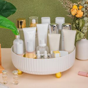 kysren makeup perfume organizer: bathroom vanity countertop rotating storage tray acrylic lazy susan for dresser counter