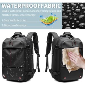 Vacpack Backpack, Air Backpack With Pump, 60L Expandable Backpack with Vacuum Compression, Anti Theft Vacpack Travel Vacuum Backpack (black)