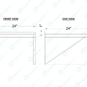 AmGood 24" X 24" Stainless Steel Wall Shelf | NSF | Garage, Laundry, Storage, Utility Room | Restaurant, Commercial Kitchen