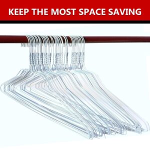 18" White Wire Clothes Hangers - Durable, 14.5 Gauge Everyday Use Hangers (Pack of 500)