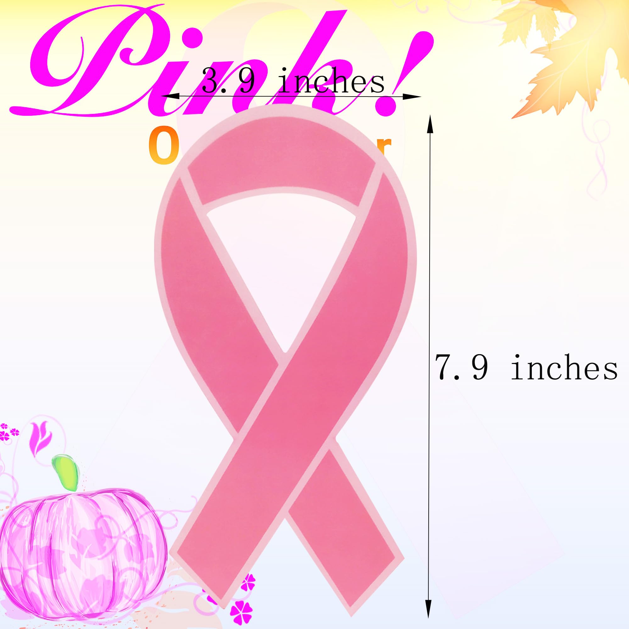 Aflyu 150 Pieces Pink Ribbn Cutouts Breast Cancer Awareness Paper Cutouts Card for Breast Cancer Awareness Theme Events Supply (Pink)