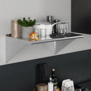 AmGood 24" X 36" Stainless Steel Wall Shelf | NSF | Garage, Laundry, Storage, Utility Room | Restaurant, Commercial Kitchen