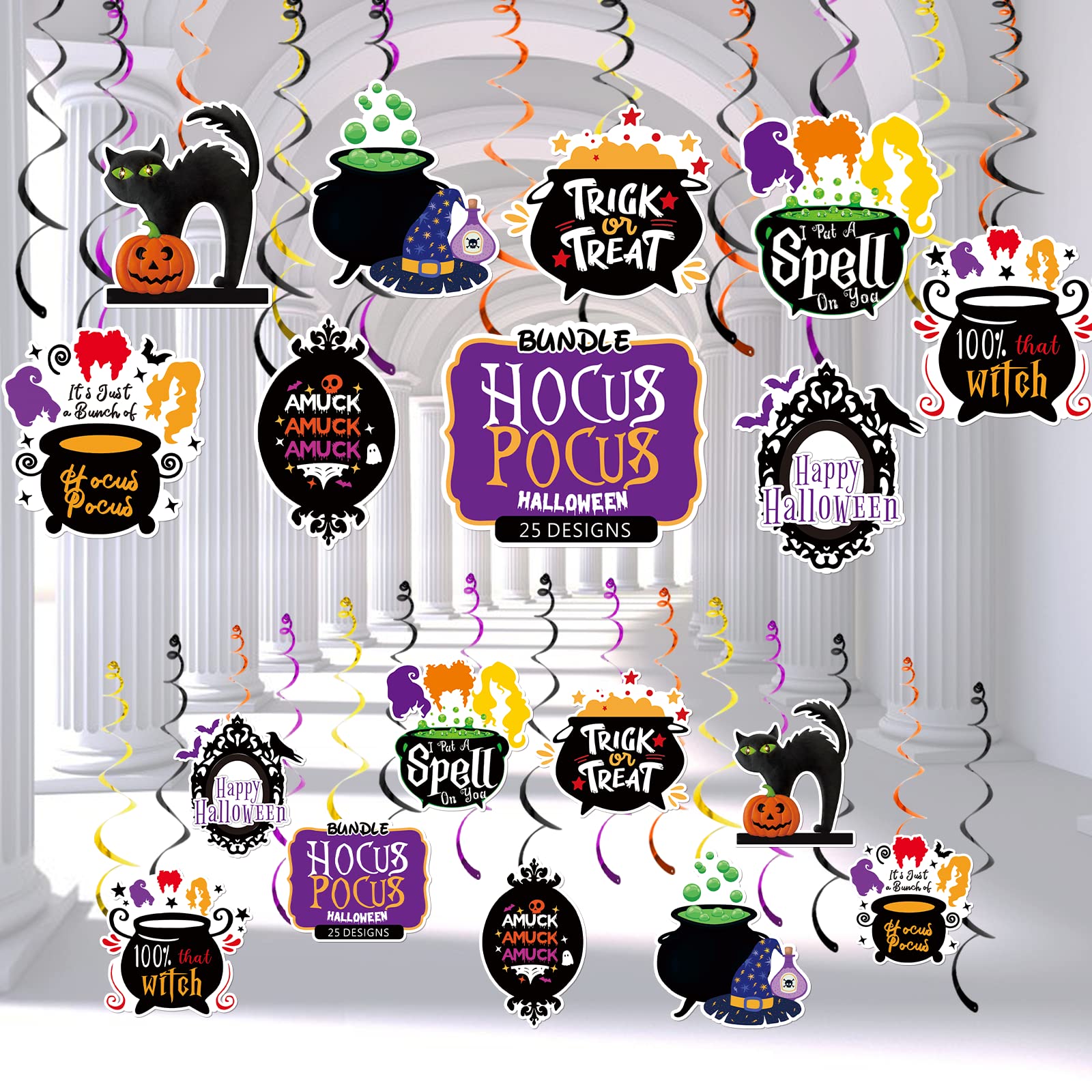 Hocus Pocus Party Hanging Swirl Hocus Pocus Halloween Decorations Hocus Pocus Birthday Decorations for Halloween Witches Party Decorations