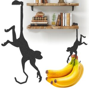 xanadu cartoon banana hanger banana holder hook under cabinet | headphone hook for wall and shelf | decorative monkey hooks for kids room