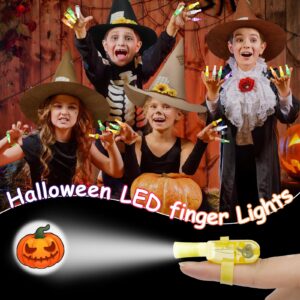 36PCS Halloween Party Favors for Kids,Halloween LED Light Up Finger Lights Toys Goodie Bag Fillers Treats Glow In The Dark Toy Favors Bulk for Halloween Party Classroom Prizes Trick or Treats Gifts