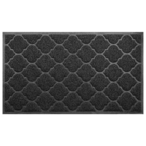 Door Mat Outdoor, 29x17, Welcome Mats for Entryway, Front Doormat for Home Entrance, Patio, Garage, RV Mats for Outside, Indoor Floor Mat, Durable, Non-Slip, Catches Muddy and Dirt(Black)