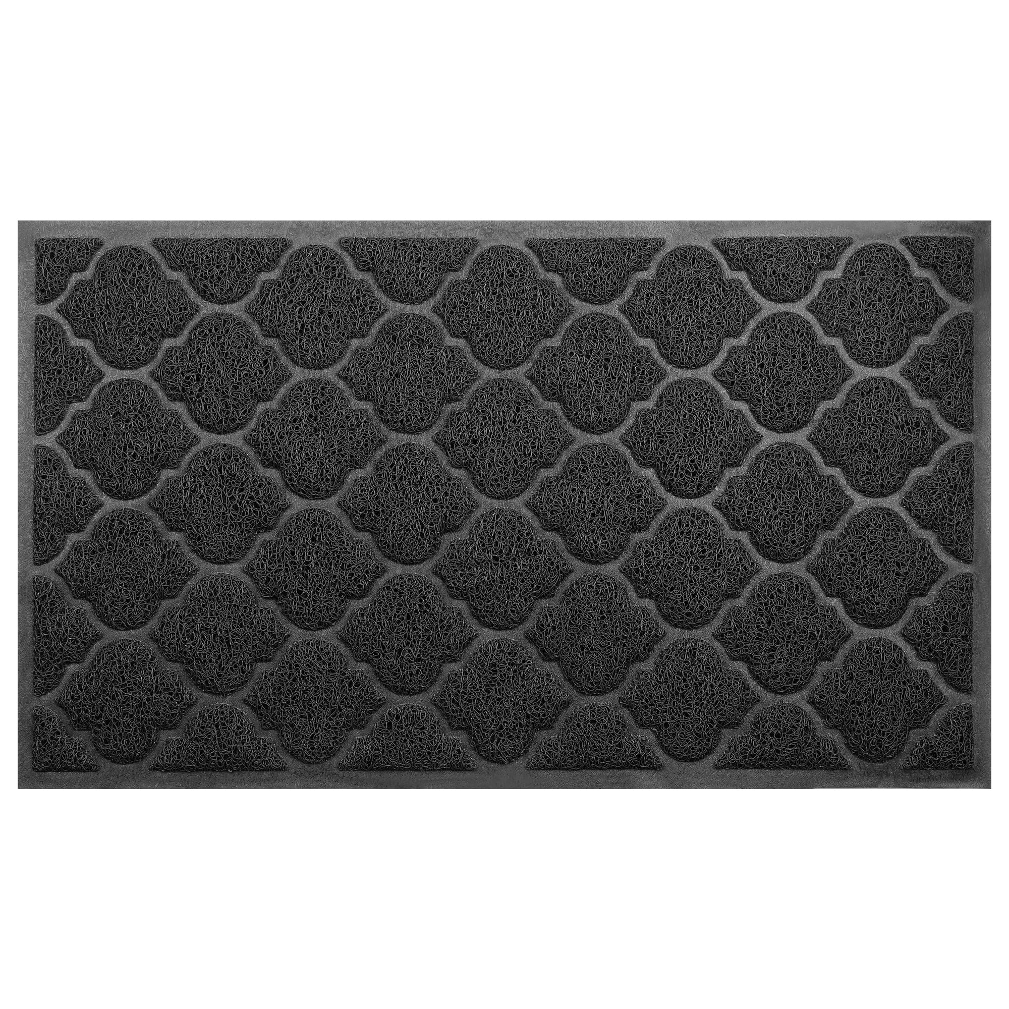 Door Mat Outdoor, 29x17, Welcome Mats for Entryway, Front Doormat for Home Entrance, Patio, Garage, RV Mats for Outside, Indoor Floor Mat, Durable, Non-Slip, Catches Muddy and Dirt(Black)