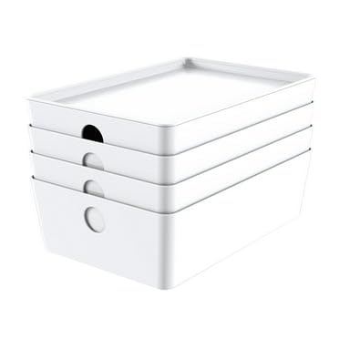 Generic SA Packing 2 Pack Mainstays Small Lidded Storage White