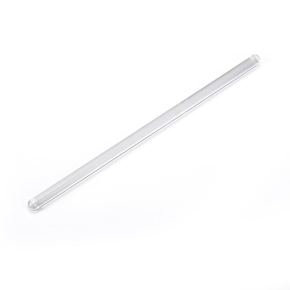 UUYYEO 10 Pcs Glass Stirring Sticks Lab Stirring Rods Science Mixing Sticks Clear Cocktail Swizzle Sticks Beverage Stirrer Sticks with Round Ends for Hot Cold Drinks