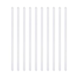 uuyyeo 10 pcs glass stirring sticks lab stirring rods science mixing sticks clear cocktail swizzle sticks beverage stirrer sticks with round ends for hot cold drinks