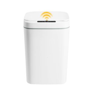 donsu 4.22 gallon trash can touchless,automatic motion sensor smart trash can for bedroom living room rv office kitchen dorm toilet