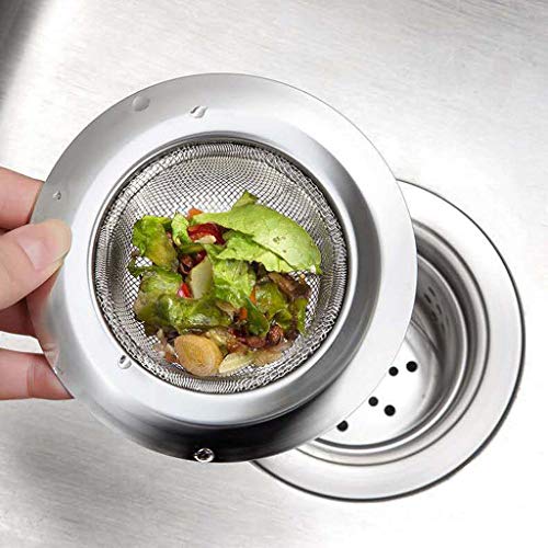 PURPLELILY Kitchen Sink Strainer Drain Hair Catcher Bath Stopper Plug Stainless Steel Sewer Filter With Lid Bathroom Supplies