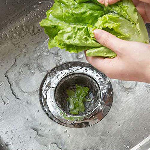 PURPLELILY Kitchen Sink Strainer Drain Hair Catcher Bath Stopper Plug Stainless Steel Sewer Filter With Lid Bathroom Supplies