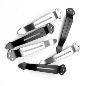 BQEDC Titanium Deep Carry Pocket Clip for Zero Tolerance 0620 0630 Folding Knifes More (Silvery)