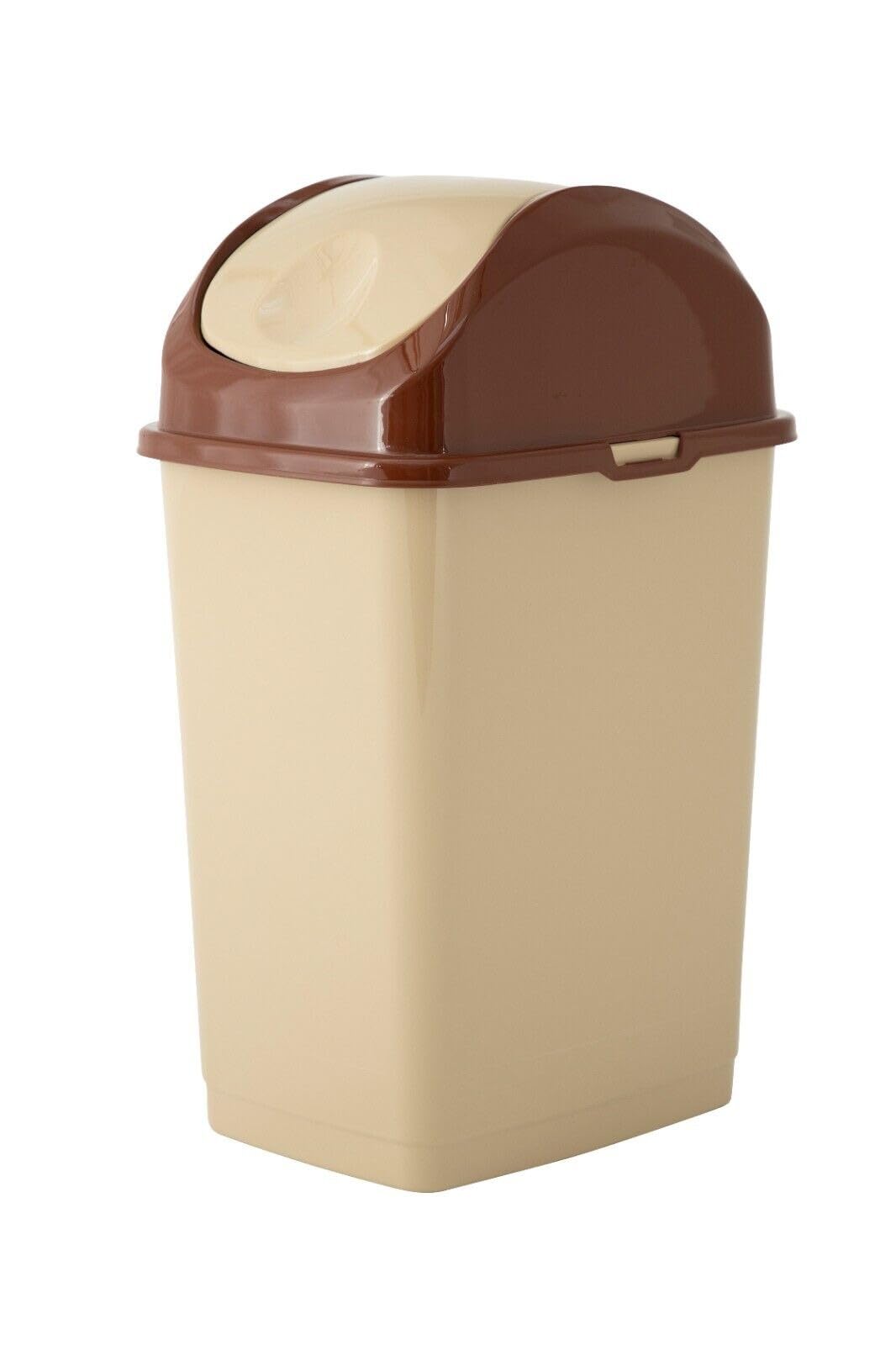 Generic VcJta Swing Top Lid Trash Can for Under Desk Organization 9 Gallon Plastic Waste Bin Office Home Garbage Receptacle, Beige, E285131478519