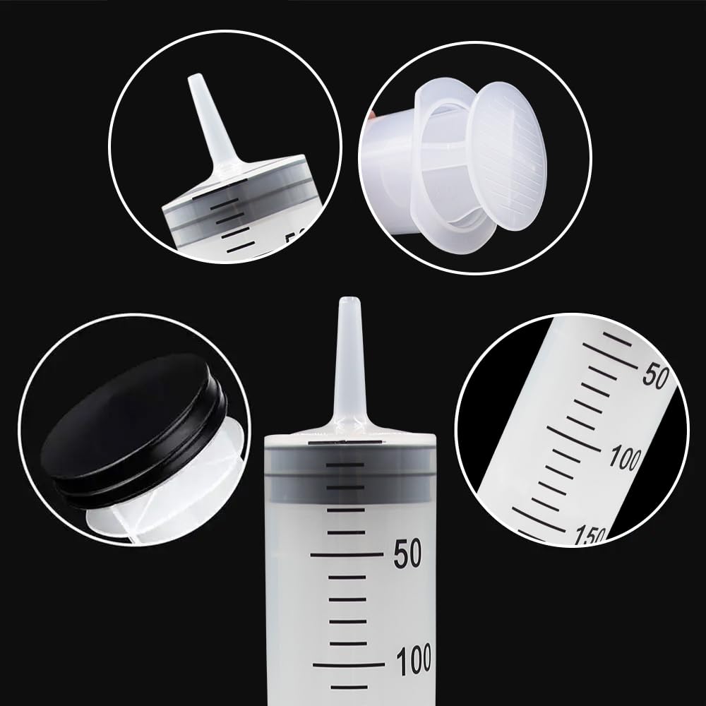 1pcs 300ml Large Syringes with Tube for Liquid Plastic syringes with 1.0m hose glue needle and tip cap for glue dispensing, garden watering, inking, refilling, and measuring (1set 300ml Syringe)