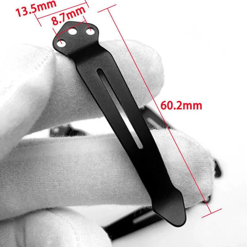 BQEDC Titanium Deep Carry Pocket Clip for Zero Tolerance 0620 0630 Folding Knifes More (Silvery)