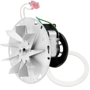 hiorucet 812-4400 exhaust combustion blower for pelpro pp130, pp60, pp70, ppc90 pellet stoves, quadra-fire castile, santa fe, contour, outfitter, heatilator eco choice ps35, pleasant hearth ph50cabps