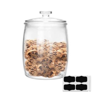 maredash 1 gallon glass jars, cookie jar & candy jar with lid, large food storage container,glass jar with lid for buffet, coffee & flour, laundry room storage & pantry