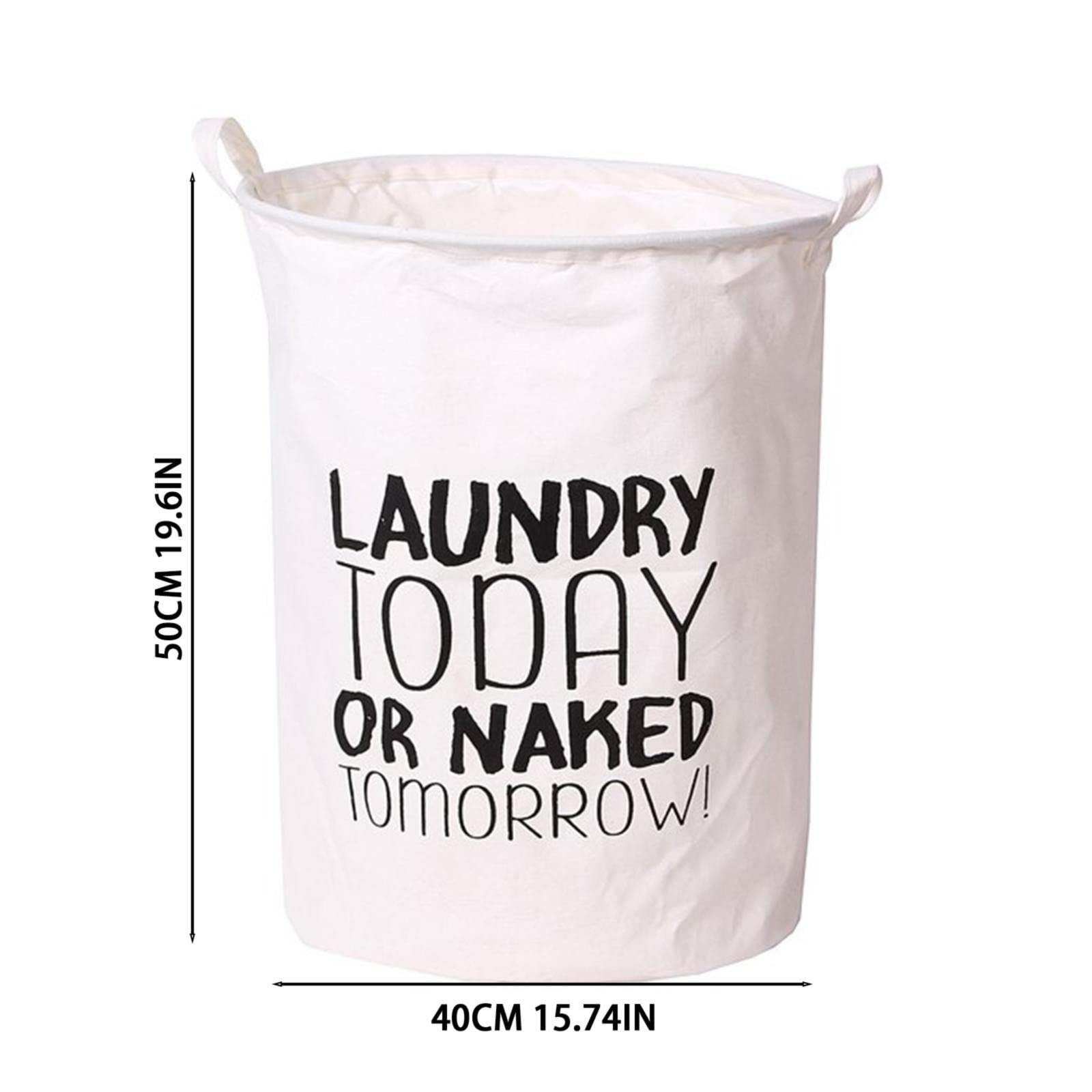 Bagmrteho Won LAUNDRY Large Size Laundry LAUNDRY TODAY Closet Organizer Baskets for Shelves (White, One Size)