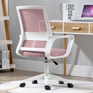 wxjhl office computer desk chair ergonomic mesh rolling work swivel task chairs with armrest suitable for bedroom, study