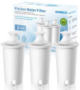 waterjingyi replacement for brita® filter, nsf certified water filter pitchers cartridges for brita® classic 35557, ob03, mavea® 107007, lasts two months or 40 gallons,pack of 3