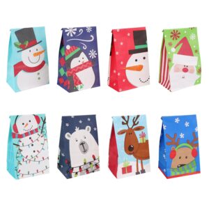 linelglobal small christmas gift bag, goodie treat bag for kid holiday party favor 24 pack