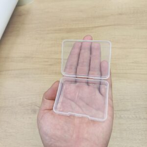 zjztian Mini Small Plastic Containers, Clear Storage Containers, Small Plastic Box,Containers Box for Collecting Small Items, Beads, Jewelry, Business Cards, parts, Crafts (2.71x2.08x0.67-24pack)