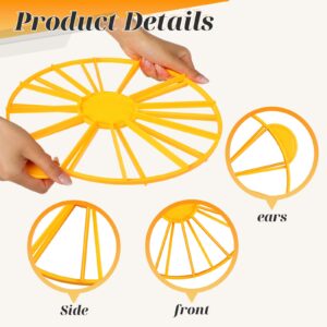 Liobelon Cake Portion Cutter Cake Divider Cheesecake Slicer Cake Slicer for Even Slices Double Sided Cake Portion Marker 10 or 12 Slices,Yellow