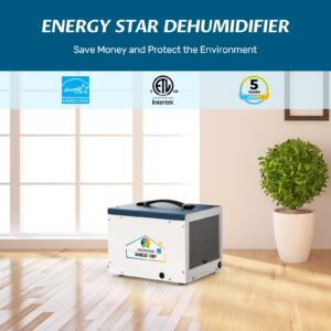 ARGENDON Crawlspace Dehumidifier with Pump, 70 Pint Energy Star Commercial Dehumidifier for Basement with Drain Hose, Auto Defrost, Memory Starting, GLGR, Up to 1000 Sq Ft