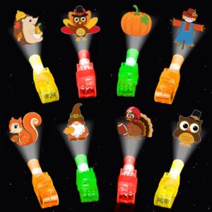 fall thanksgiving party favors, 32 pcs finger lights for kids pumpkin turkey light up toys bulk fall festival prizes treats goodie bag stuffers pinata fillers thanksgiving party decorations supplies