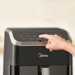 Midea Air Fryer 5.5 Quart with See-Thru Window, Heatexpress Rapid Air Technology, and 9 Preset Menus for Quick and Easy Meals