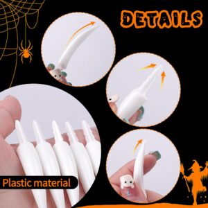 Tlswshsy 32 PCS Halloween Pumpkin Teeth, Spooky Pumpkin Fangs, Jack O Lantern Teeth for Halloween Home Party Decoration School Handicraft Activities