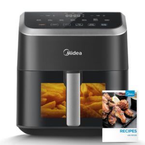 Midea Air Fryer 5.5 Quart with See-Thru Window, Heatexpress Rapid Air Technology, and 9 Preset Menus for Quick and Easy Meals