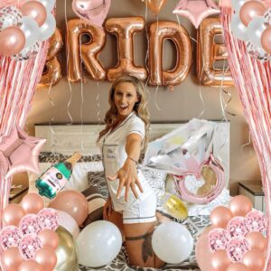 YSVVALDEG Bachelorette Party Decoration, Our Bride To Be Decorations Include Bride To Be Sash, Bachelorette Balloons, Bachelorette Photo Props, Tassel Curtains And Other Bridal Shower Decorations