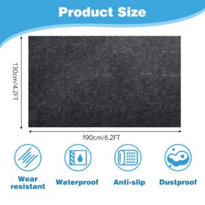 Outdoor Storage Shed Mat, 6.2 x 4.2 FT Waterproof Storage Shed Flooring Mat, Anti-Slip Patio Furniture Floor Scratch Prevention Mat, Washable Carport Mat, Dustproof Outdoor Carport Mat