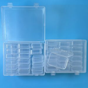 CHSZCHOMER 38 transparent plastic boxes - suitable for storing beads and small items