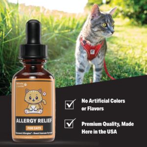 Natural Allergy Relief for Cats | Supports Allergy & Itch Relief for Cats | Cat Allergy | Cat Itch Relief | Cat Itchy Skin Relief | Cat Allergy Relief for Cats | Cat Supplements & Vitamins | 1 fl oz