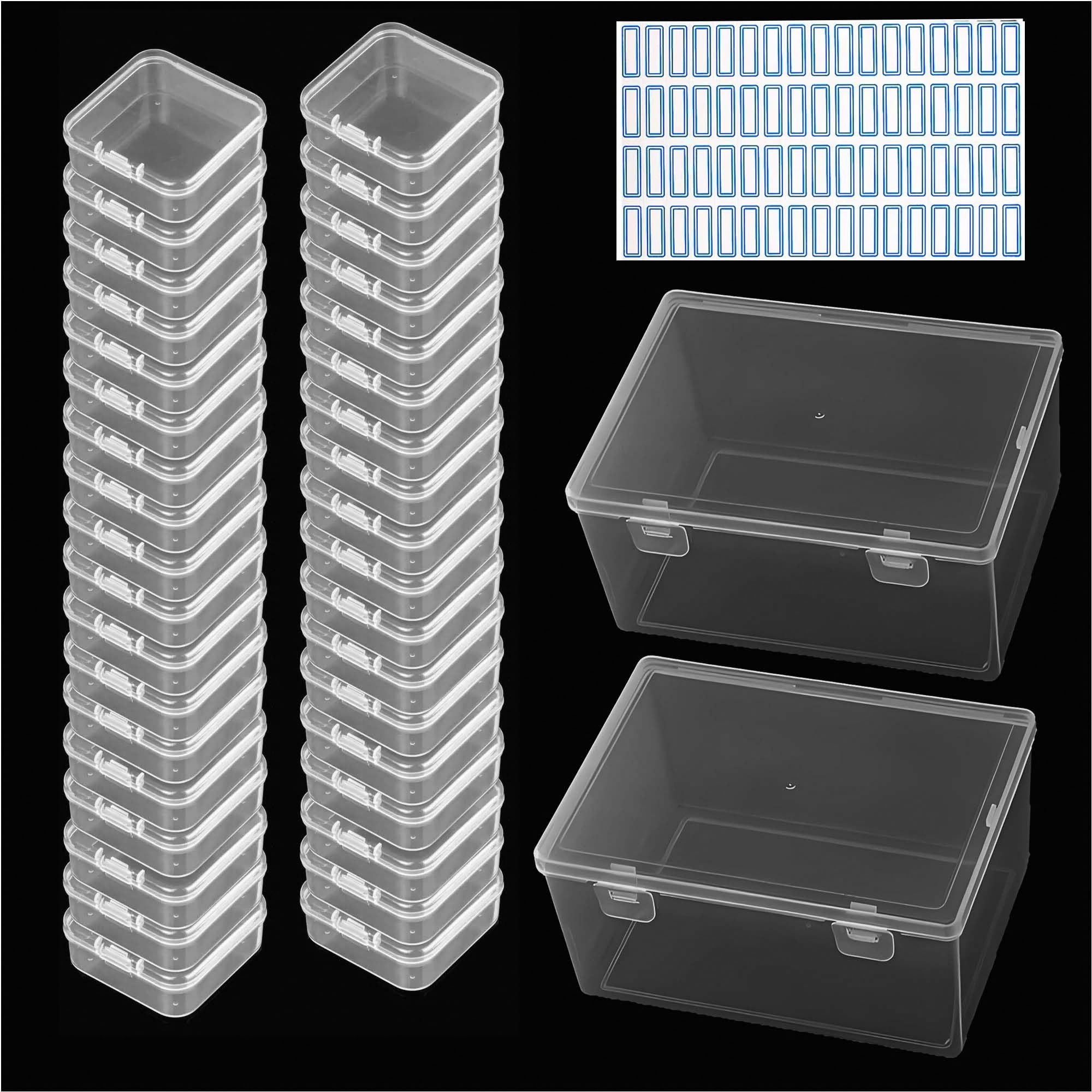 CHSZCHOMER 38 transparent plastic boxes - suitable for storing beads and small items