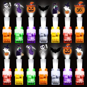 erweicet halloween party favors for kids, 36 pcs halloween light up finger lights for halloween goodie bag stuffers