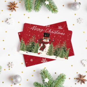 Artoid Mode 36 Pack Merry Christmas Thank You Cards Bird Snowman Truck Xmas Tree Greeting Cards Gift With Envelope Sticker Blank Note Cards for Birthday Wedding Baby Shower Bridal Shower, 5 x 7 Inch