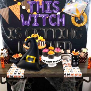 This Witch is Getting Hitched Banner Balloons Halloween Bachelorette Party Witch Bach Party Decorations Bridal Shower Party Supplies