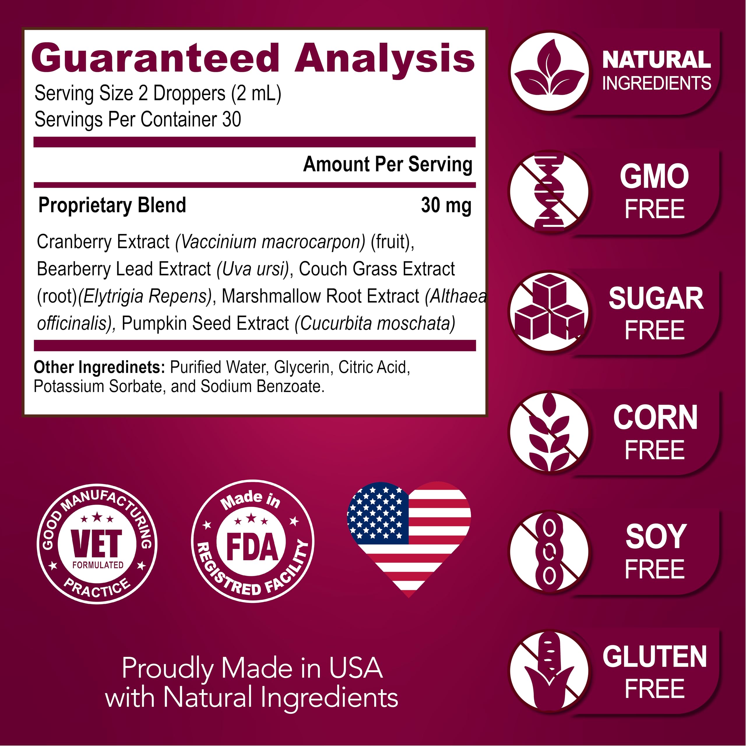 Cat & Dog UTI Treatment - Cranberry Supplement for Dogs UTI - Bladder Control - Dog Urinary Tract Infection Treatment - Dog & Cat UTI Medicine - Dog Cranberry Supplement Vitamins Multivitamin