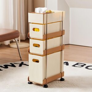 narrow storage cabinet, narrow dresser with 3 drawers, slim storage cabinet with wheels, small storage cabinet with sorting rack for bedroom living room kitchen classroom