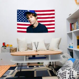 Generic American Flag Justin Music Singer Bieb-ers Banner 3x5 Feet Home Decoration Funny Flag Bedroom Living Room College Dormitory Headboard Background Outdoor Decoration, red