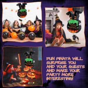 HyDren Halloween Witch Legs Piñata for Halloween Party Supplies with Blindfold Bat Halloween Photo Prop Decoration