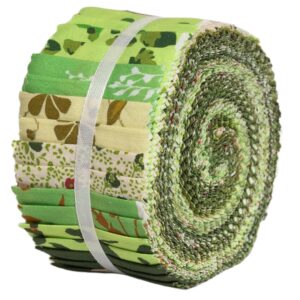 Soimoi 40Pcs Florals Print Cotton Precut Fabrics for Quilting Craft Strips 2.5 x 42 inches Jelly Roll