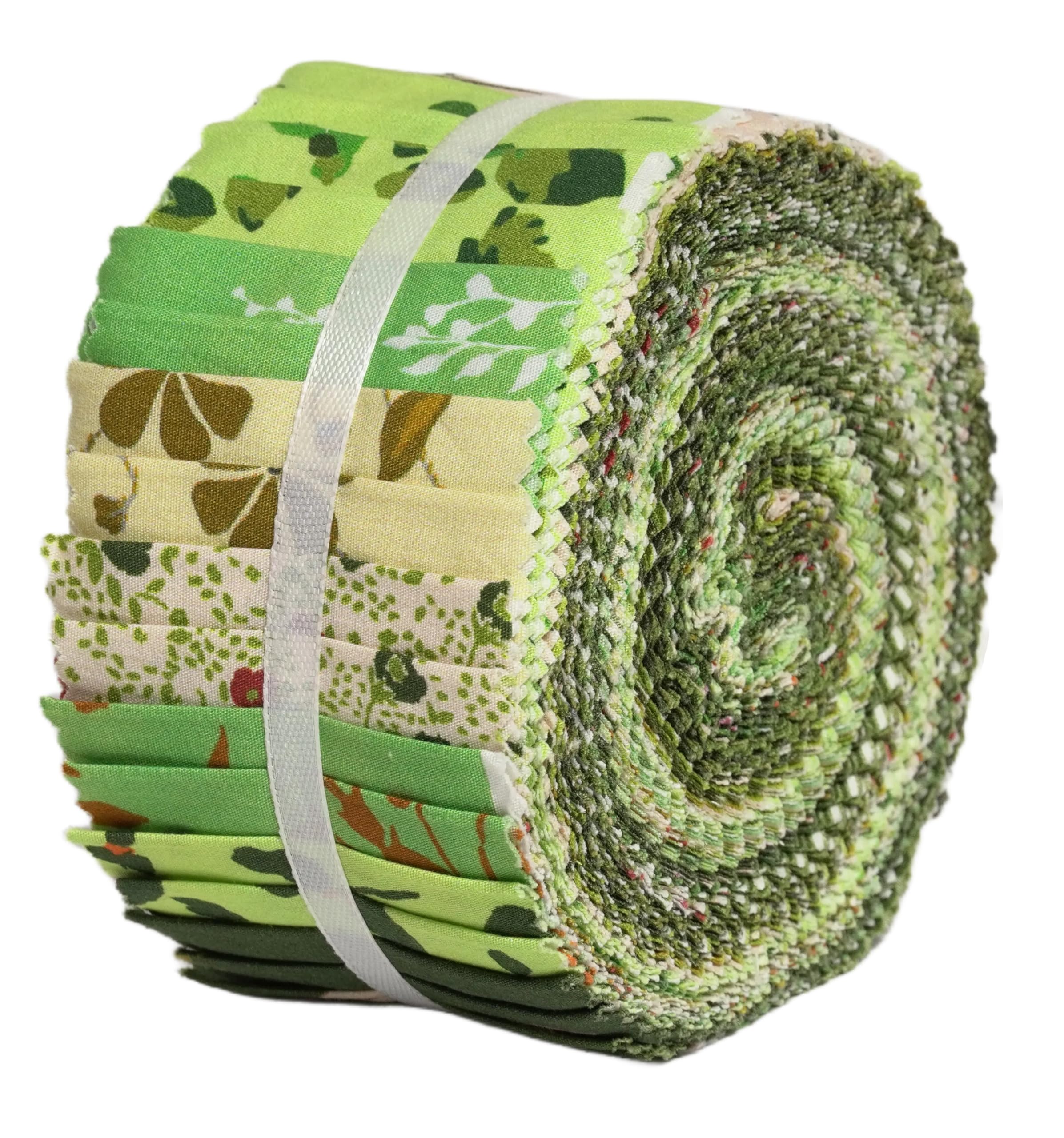 Soimoi 40Pcs Florals Print Cotton Precut Fabrics for Quilting Craft Strips 2.5 x 42 inches Jelly Roll