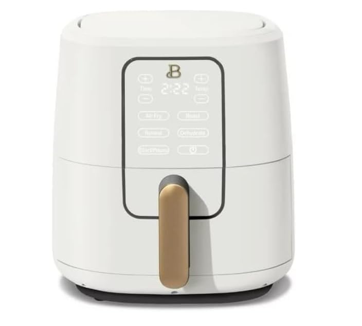 Generic Beautiful 6 Qt Air Fryer with TurboCrisp Technology and Touch-Activated Display, 4 Preset Functions Air fry, Roast, Reheat & Dehydrate, White Icing by Drew Barrymore (White Icing)